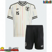 Camisa de Futebol Japão Daichi Kamada #15 Equipamento Secundário Infantil Mundo 2026 Manga Curta (+ Calças curtas)